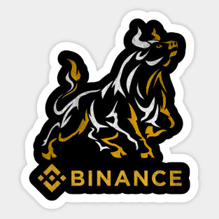 Bull Market Binance BNB Coin To The Moon Crypto Token Cryptocurrency Wallet HODL Birthday Gift For Men Women Kids Sticker